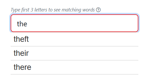 Autocomplete example
